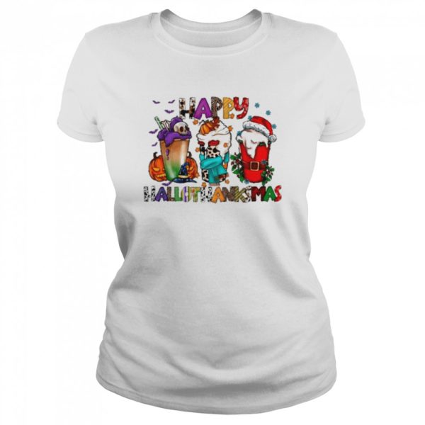 Happy Hallothanksmas Fall Coffee Happy Halloween 2022 T-Shirt