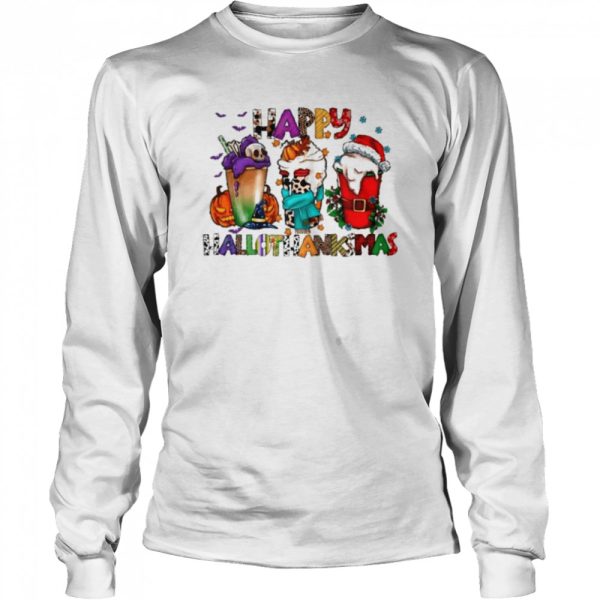 Happy Hallothanksmas Fall Coffee Happy Halloween 2022 T-Shirt