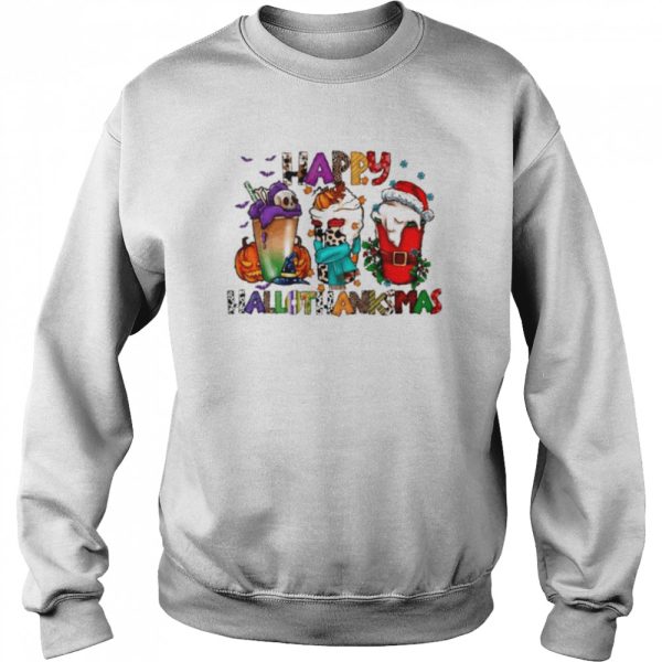 Happy Hallothanksmas Fall Coffee Happy Halloween 2022 T-Shirt