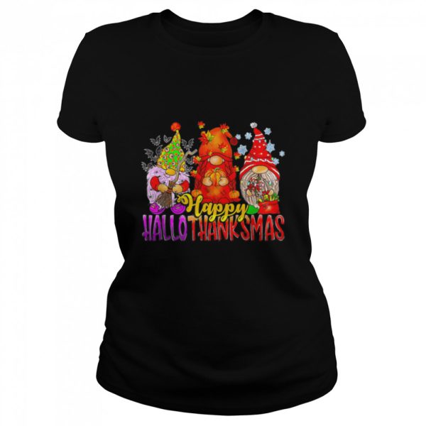 Happy Hallothanksmas Gnomes Lover Halloween Thanksgiving T-Shirt B0BHJHQ4NZ