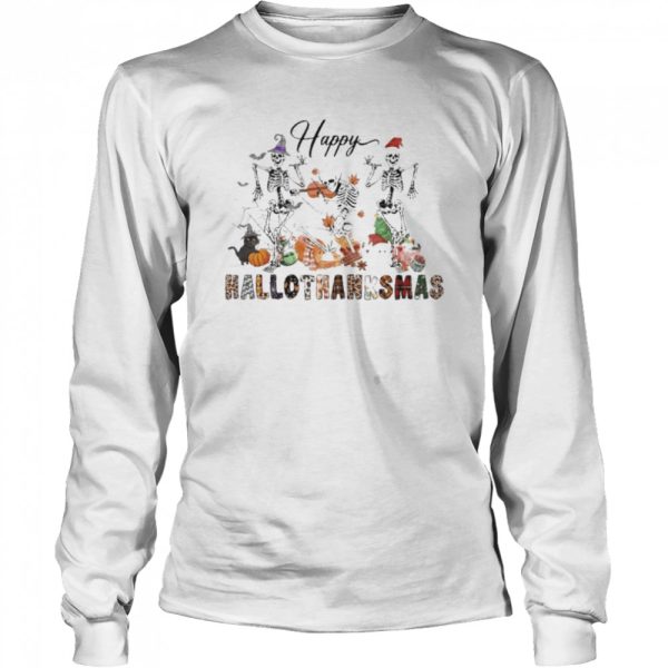 Happy Hallothanksmas Skeleton Happy Halloween 2022 T-Shirt