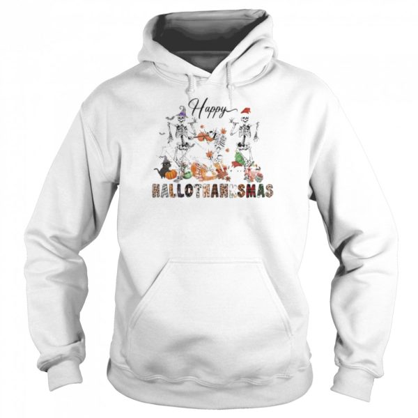 Happy Hallothanksmas Skeleton Happy Halloween 2022 T-Shirt