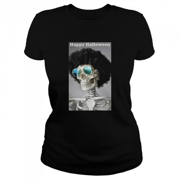 Happy Halloween Addition Skeleton With Sunglasses T-shirt