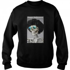Happy Halloween Addition Skeleton With Sunglasses T shirt 4