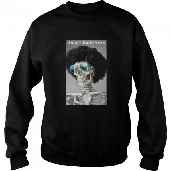 Happy Halloween Addition Skeleton With Sunglasses T-shirt