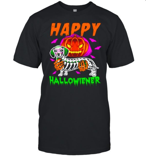 Happy halloween dachshund pumpkin shirt