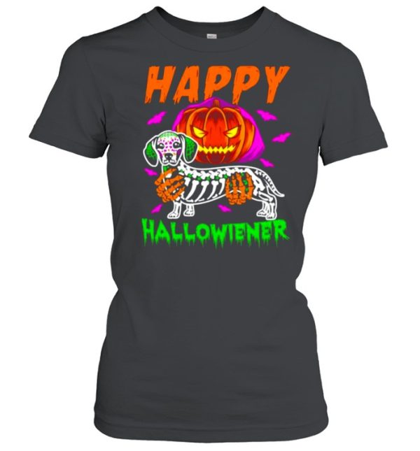 Happy halloween dachshund pumpkin shirt