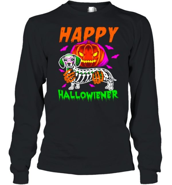 Happy halloween dachshund pumpkin shirt