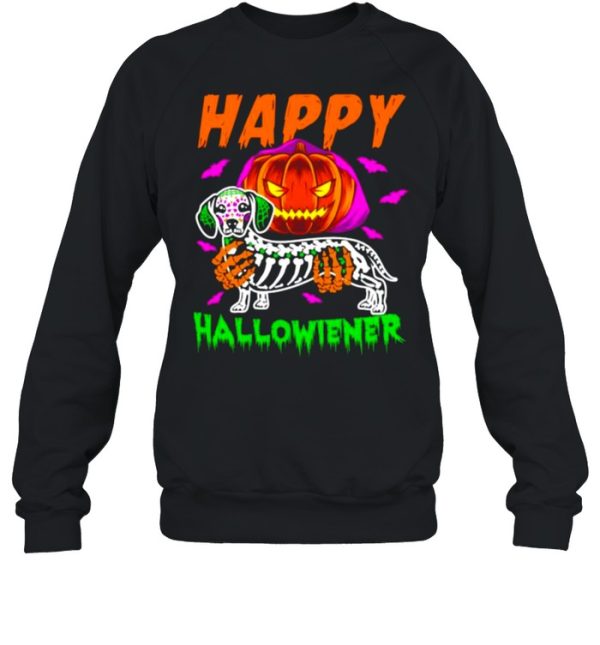 Happy halloween dachshund pumpkin shirt