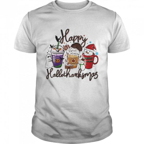 HappyHallothanksmas Halloween &amp Merry Christmas Thanksgiving Happy Halloween 2022 T-Shirt