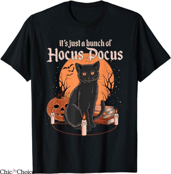 Hocus Pocus T-Shirt Retro Halloween Black Cat Tee Halloween