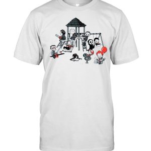 Horror Movie Chibi Friends Horror Park Playing Happy Halloween shirt