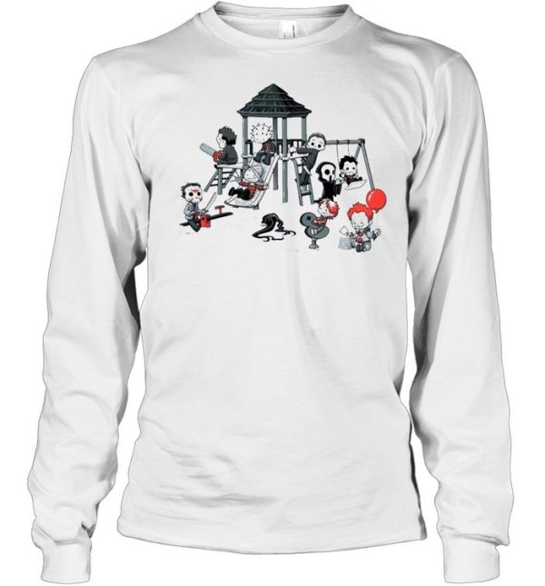 Horror Movie Chibi Friends Horror Park Playing Happy Halloween shirt