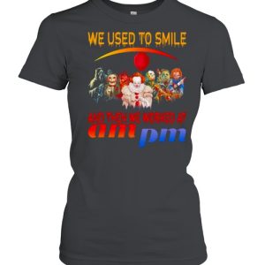 Horror Movies Character we used to smile and then we worked at Ampm Halloween shirt