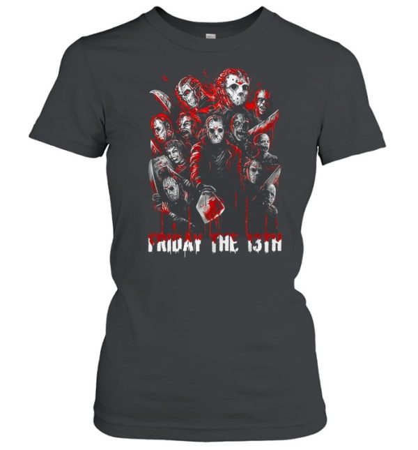 Horror Movies Characters Friday The 13th Halloween Shirt