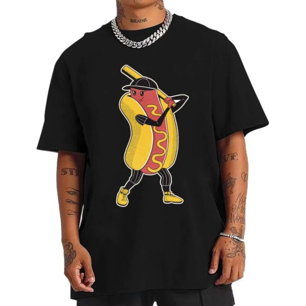 Hot Dog Baseball T-shirt