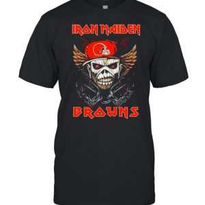Hot Iron Maiden Skull Cleveland Browns Shirt Hot Iron Maiden Skull Cleveland Browns Shirt