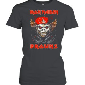Hot Iron Maiden Skull Cleveland Browns Shirt