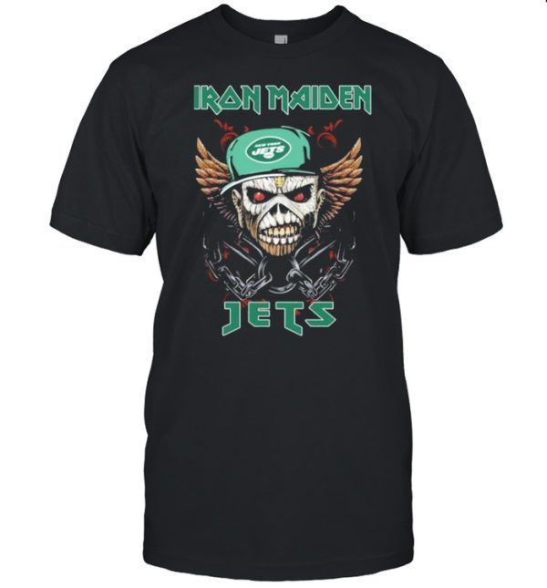 Hot Iron Maiden Skull New York Jets Shirt