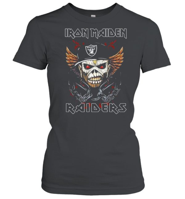 Hot Iron Maiden Skull Oakland Raiders Shirt