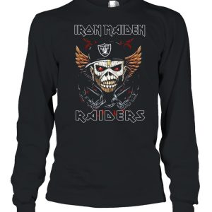 Hot Iron Maiden Skull Oakland Raiders Shirt 2 Hot Iron Maiden Skull Oakland Raiders Shirt 3