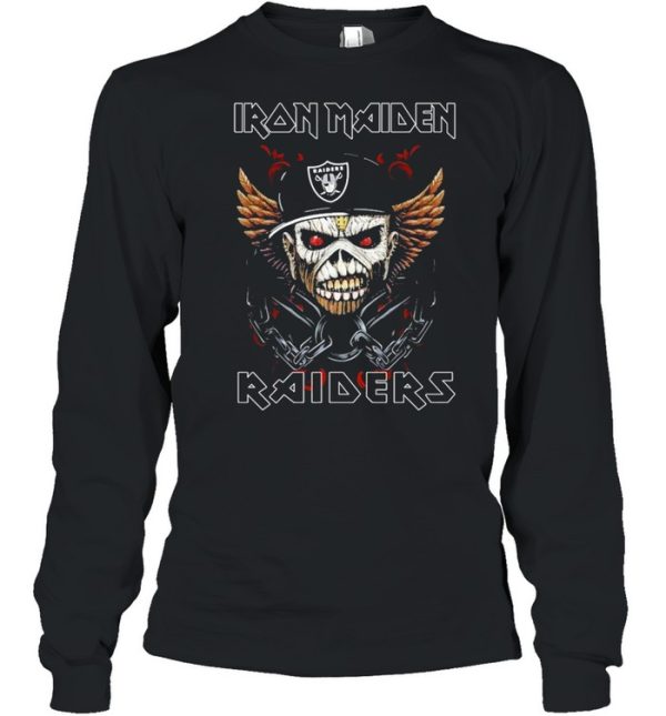 Hot Iron Maiden Skull Oakland Raiders Shirt