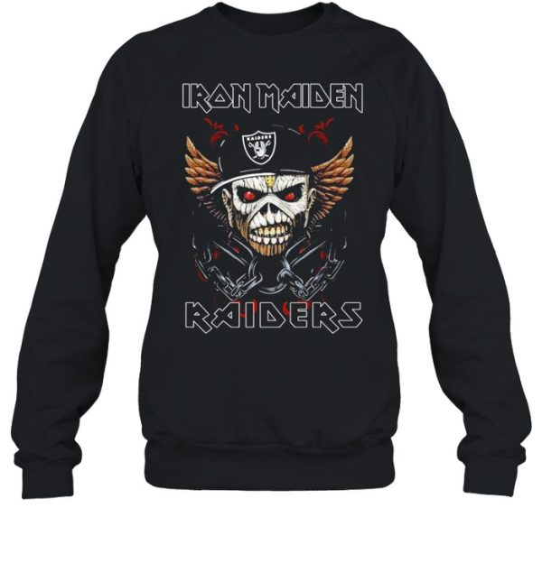 Hot Iron Maiden Skull Oakland Raiders Shirt