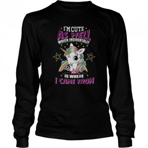 I'm Cute As Hell Majestically Evil Unicorn Halloween shirt 3