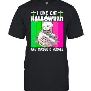 I Like Cat Halloween And Maybe 3 People Vintage Shirt 1