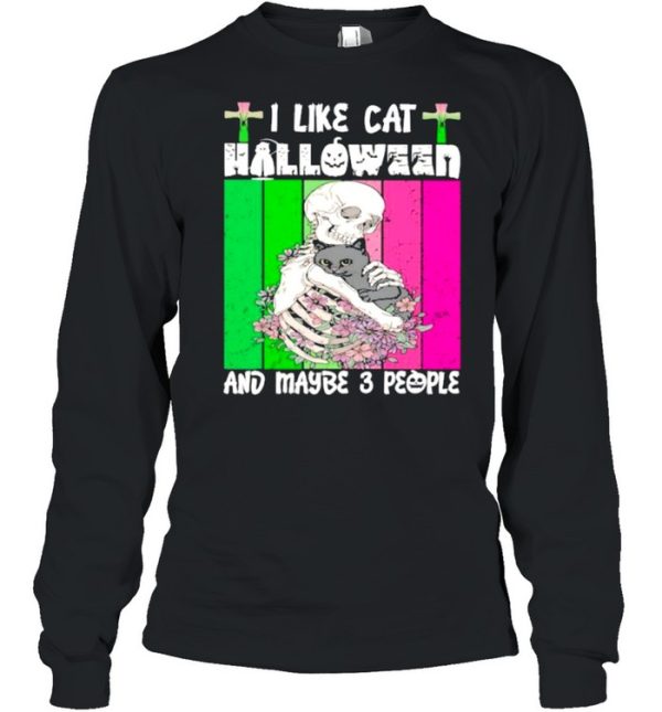 I Like Cat Halloween And Maybe 3 People Vintage Shirt