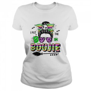 I Put The Boo In Boujie Skull Messy Bun Leopard Halloween Shirt 1 I Put The Boo In Boujie Skull Messy Bun Leopard Halloween Shirt 2