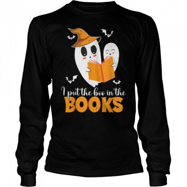 I Put The Boo In The Books Halloween Ghost Library Worker Lo T-Shirt B0BHJC9YLB