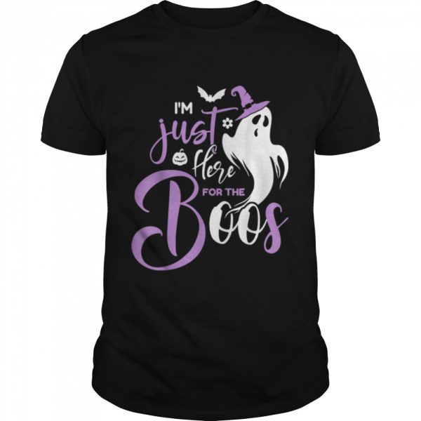 I’m Just Here For The Boos Funny Halloween Beer Lovers Drink T-Shirt B0BHJ6JRGG