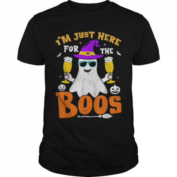 I’m Just Here For The Boos Funny Halloween Beer Lovers Drink T-Shirt B0BHJ7CFRR