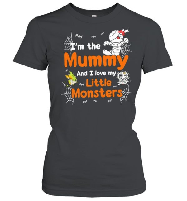 Im The Mummy And I Love My Little Monsters Halloween shirt