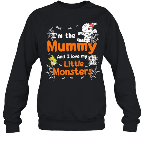 Im The Mummy And I Love My Little Monsters Halloween shirt