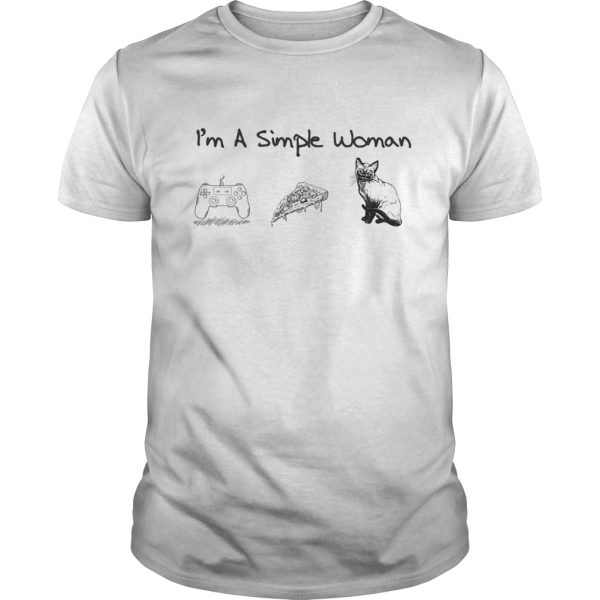 I’m a simple woman I like Game Pizza and Cat shirt, hoodie