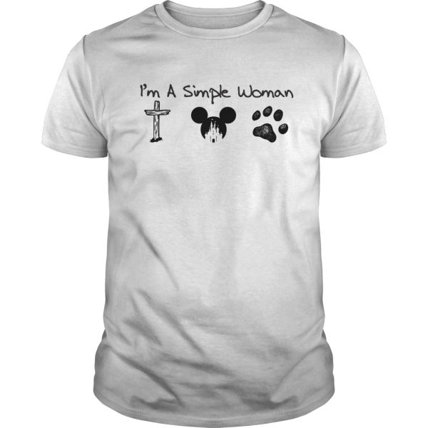 I’m a simple woman Jesus mickey and dog shirt, hoodie