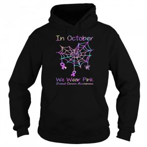 In October we wear Pink Breast Cancer Awareness Halloween shirt 5