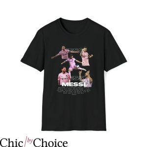 Inter Miami T-Shirt Messi Football Soccer Ball Enthusiasts
