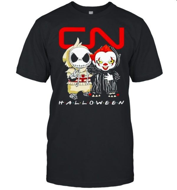 Jack Skellington and Pennywise Canadian National Railway Halloween shirt