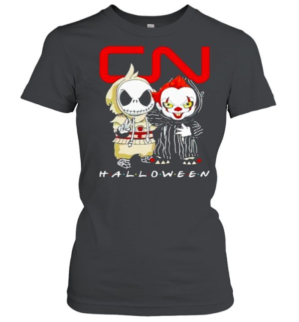 Jack Skellington and Pennywise Canadian National Railway Halloween shirt