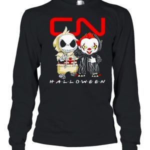 Jack Skellington and Pennywise Canadian National Railway Halloween shirt 2 Jack Skellington and Pennywise Canadian National Railway Halloween shirt 3