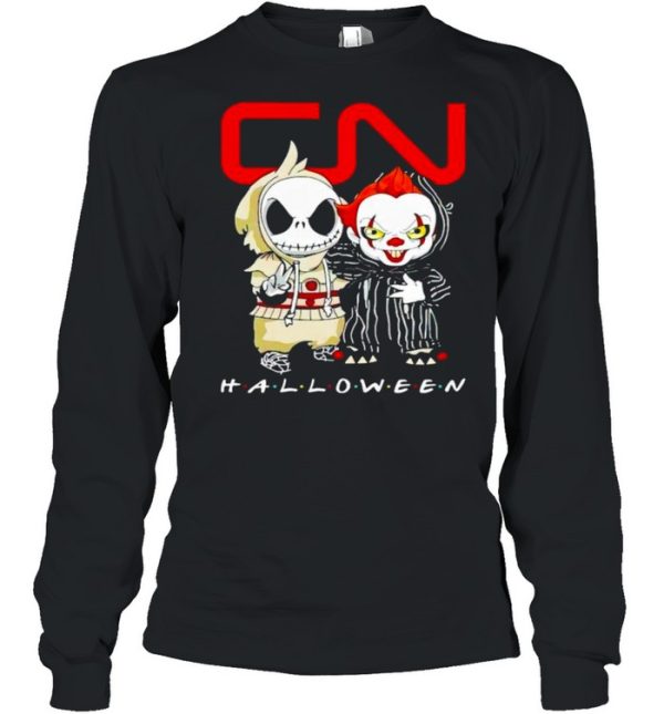 Jack Skellington and Pennywise Canadian National Railway Halloween shirt