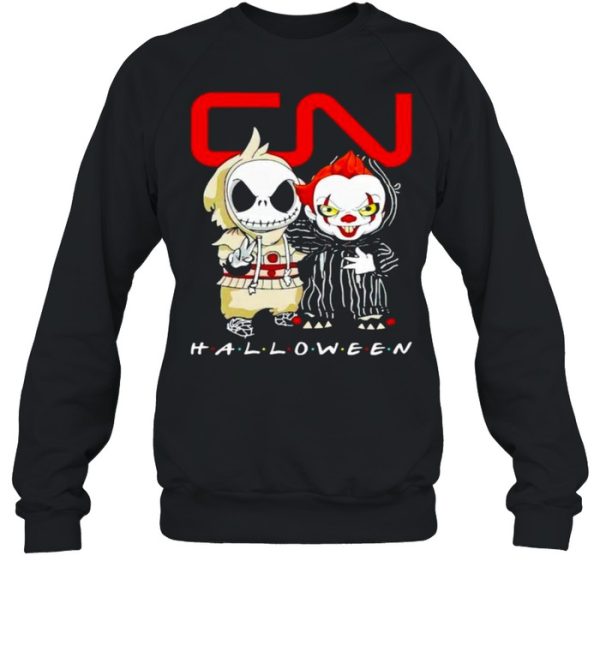 Jack Skellington and Pennywise Canadian National Railway Halloween shirt