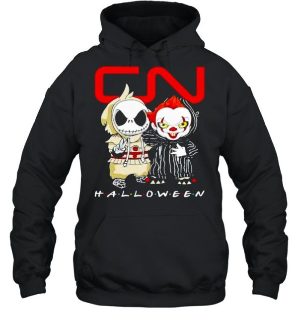 Jack Skellington and Pennywise Canadian National Railway Halloween shirt