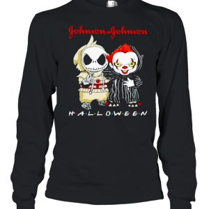Jack Skellington and Pennywise Johnson amp Johnson Halloween shirt 3