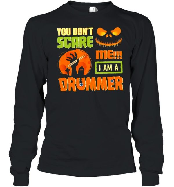 Jack Skellington you don’t scare Me I am a drummer Halloween shirt