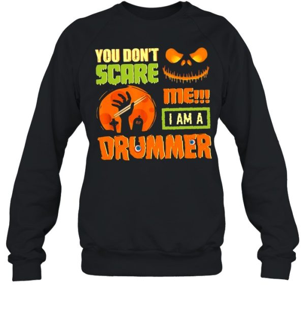 Jack Skellington you don’t scare Me I am a drummer Halloween shirt