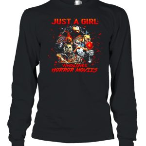 Just A Girl Who Loves Horror Movies Halloween 2021 T shirt 3
